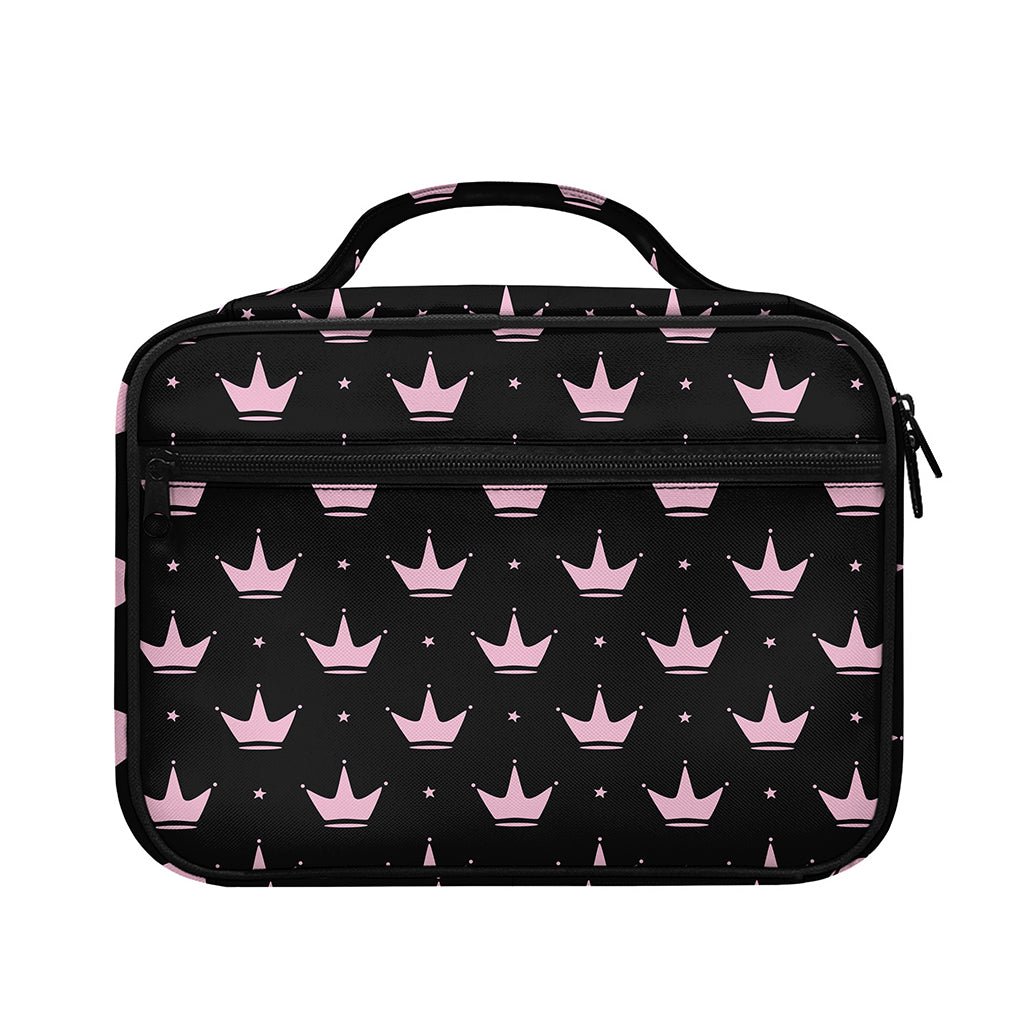 Pink Crown Pattern Print Briefcase Bible Bag