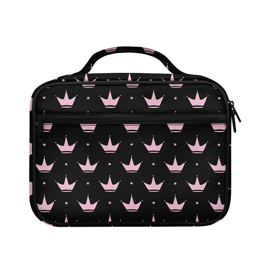 Pink Crown Pattern Print Briefcase Bible Bag