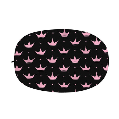 Pink Crown Pattern Print Car Side Mirror Covers