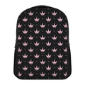 Pink Crown Pattern Print Casual Backpack