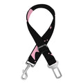 Pink Crown Pattern Print Dog Seat Belt