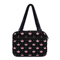 Pink Crown Pattern Print Double Strap Bible Bag