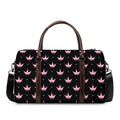 Pink Crown Pattern Print Duffel Bag