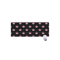 Pink Crown Pattern Print Extended Mouse Pad