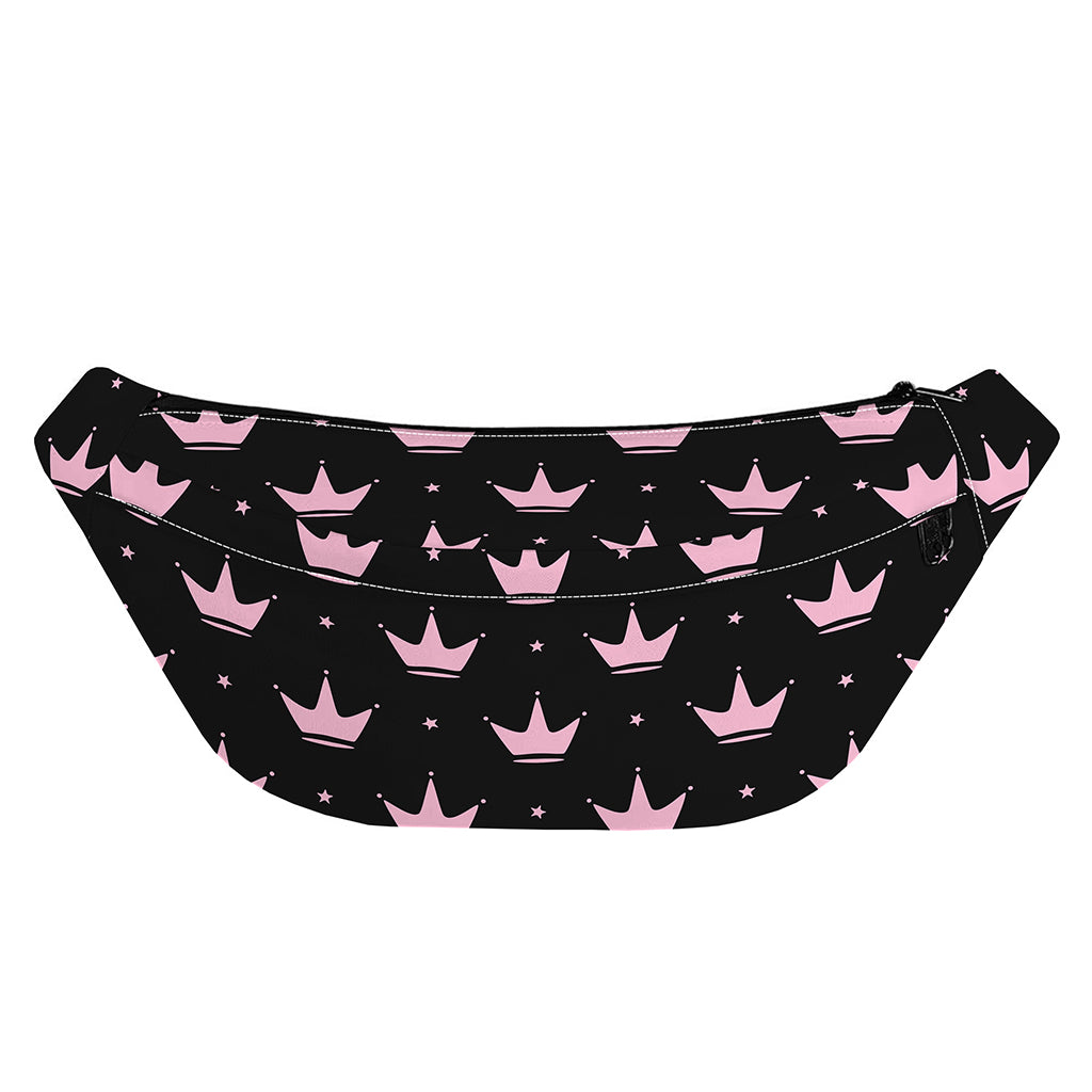 Pink Crown Pattern Print Fanny Pack