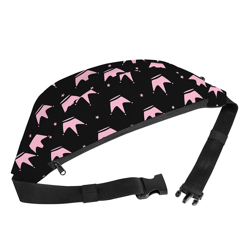 Pink Crown Pattern Print Fanny Pack
