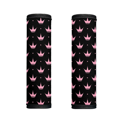 Pink Crown Pattern Print Handle Covers