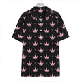 Pink Crown Pattern Print Hawaiian Shirt