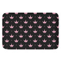 Pink Crown Pattern Print Indoor Door Mat