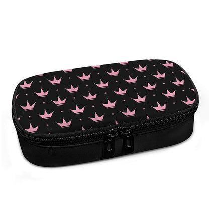 Pink Crown Pattern Print Insulin Cooler Travel Case