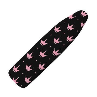 Pink Crown Pattern Print Ironing Board Cover
