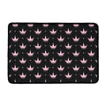 Pink Crown Pattern Print Kitchen Mat