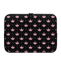 Pink Crown Pattern Print Laptop Sleeve
