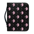 Pink Crown Pattern Print Leather Bible Cover
