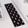 Pink Crown Pattern Print Long Kitchen Mat