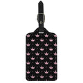 Pink Crown Pattern Print Luggage Tag