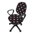 Pink Crown Pattern Print Office Chair Cover