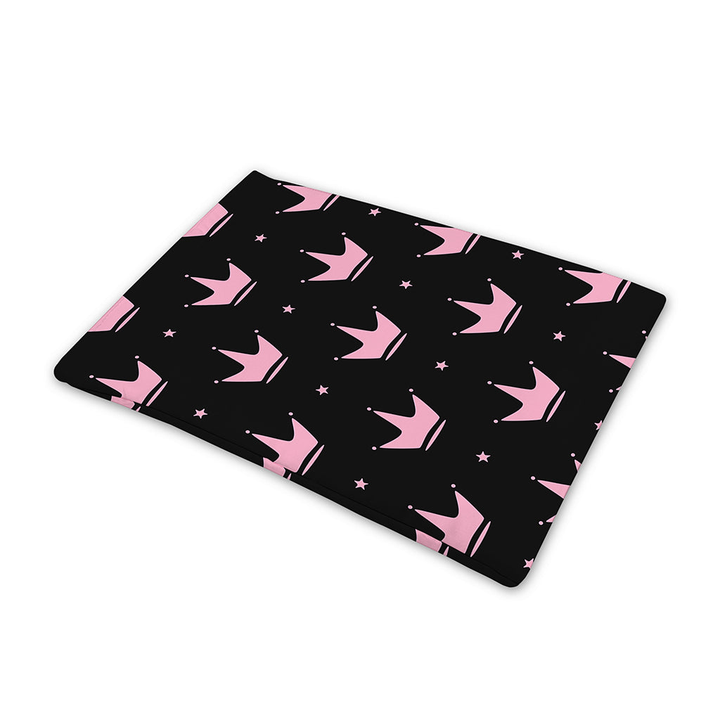 Pink Crown Pattern Print Pet Cooling Mat Cover