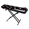 Pink Crown Pattern Print Piano Keyboard Cover