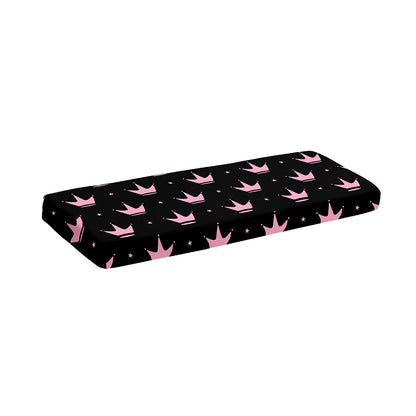 Pink Crown Pattern Print Piano Keyboard Cover