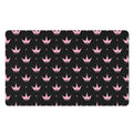 Pink Crown Pattern Print Polyester Doormat