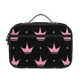 Pink Crown Pattern Print Portable Lunch Bag