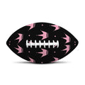 Pink Crown Pattern Print Rugby Ball