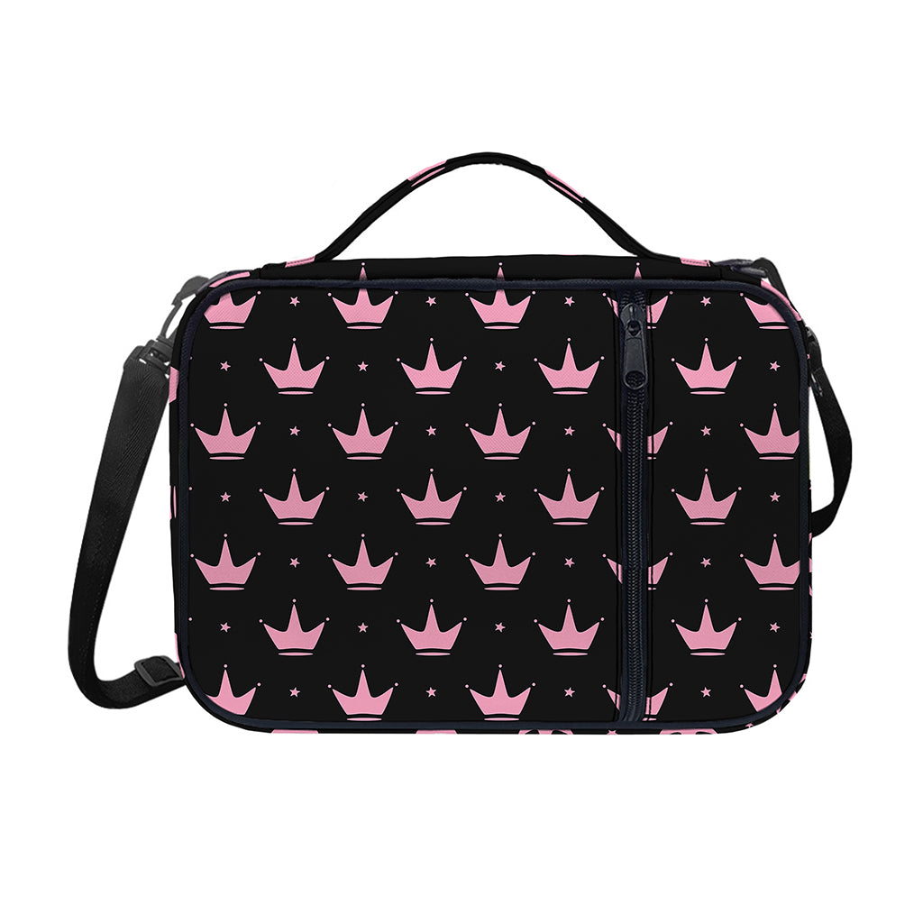 Pink Crown Pattern Print Shoulder Strap Bible Bag