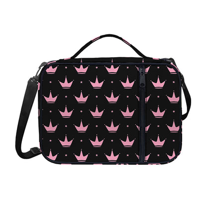 Pink Crown Pattern Print Shoulder Strap Bible Bag