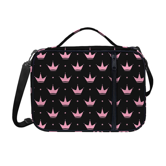 Pink Crown Pattern Print Shoulder Strap Bible Bag