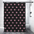 Pink Crown Pattern Print Shower Curtain
