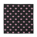 Pink Crown Pattern Print Silk Bandana