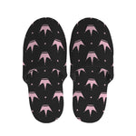 Pink Crown Pattern Print Slippers