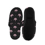 Pink Crown Pattern Print Slippers