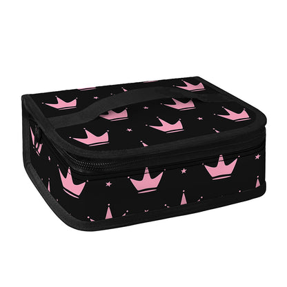 Pink Crown Pattern Print Small Lunch Bag