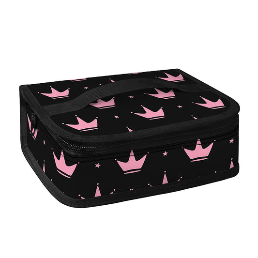 Pink Crown Pattern Print Small Lunch Bag