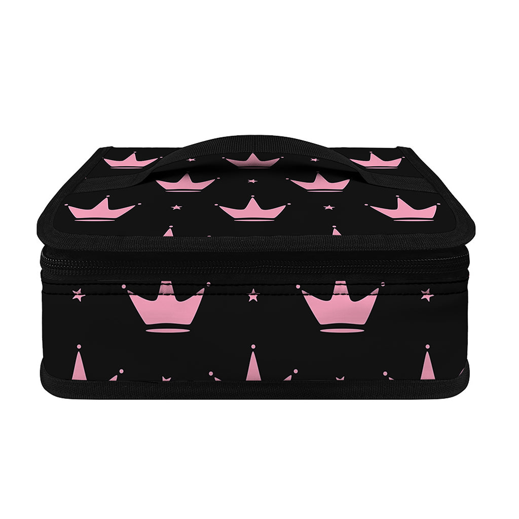 Pink Crown Pattern Print Small Lunch Bag