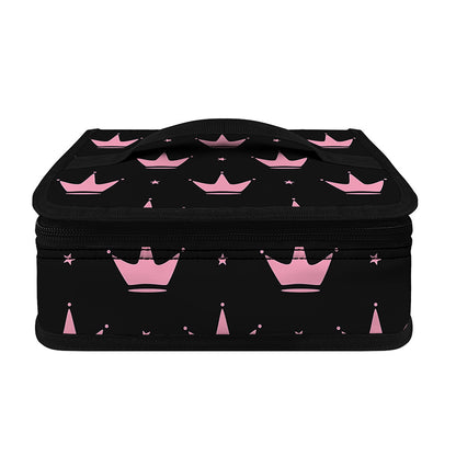 Pink Crown Pattern Print Small Lunch Bag