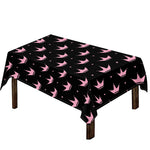 Pink Crown Pattern Print Tablecloth