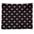 Pink Crown Pattern Print Tapestry
