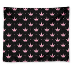 Pink Crown Pattern Print Tapestry
