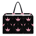 Pink Crown Pattern Print Utility Tote Bag