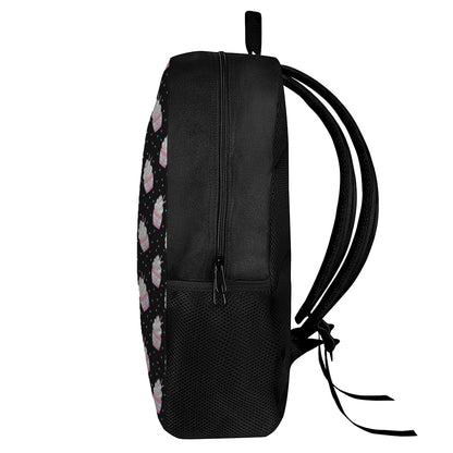 Pink Cupcake Pattern Print 17 Inch Backpack