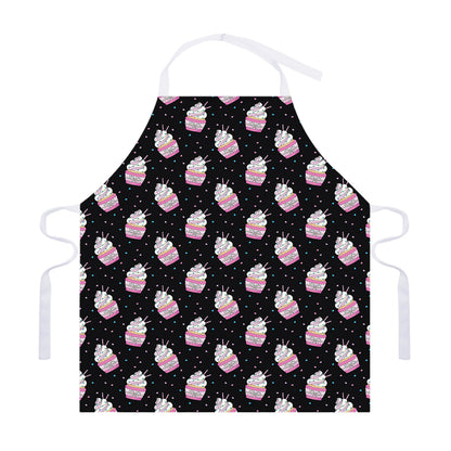 Pink Cupcake Pattern Print Adjustable Apron