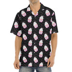 Pink Cupcake Pattern Print Aloha Shirt