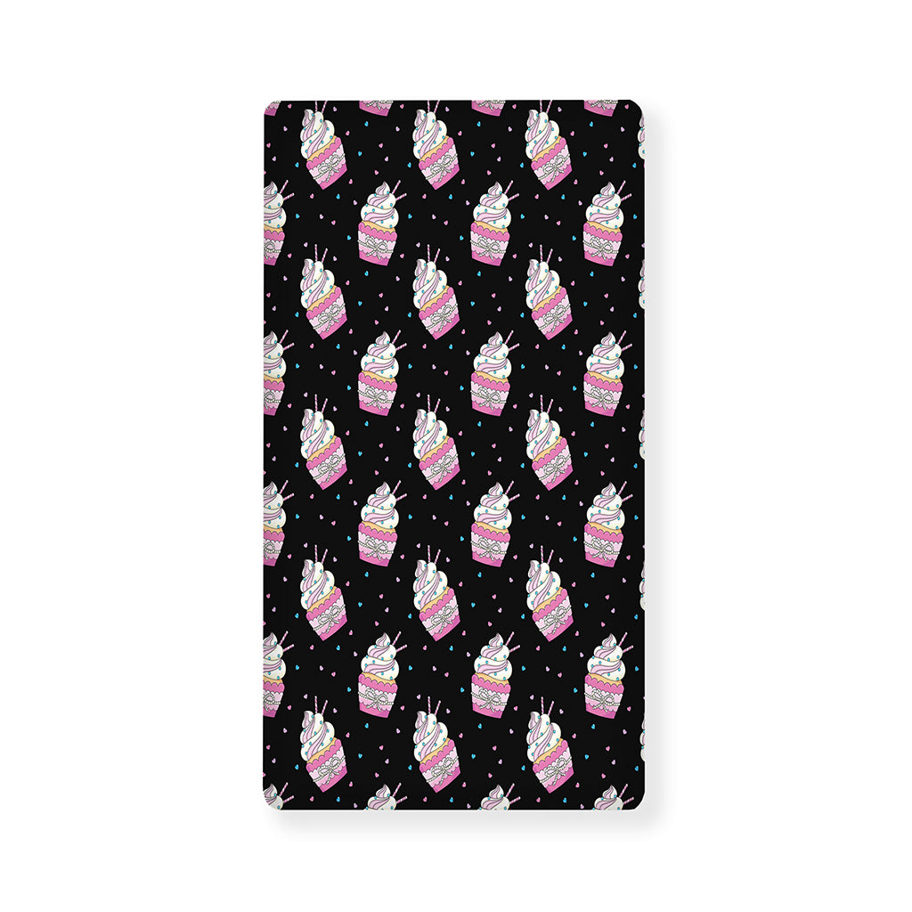 Pink Cupcake Pattern Print Baby Crib Sheet