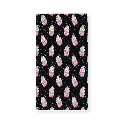 Pink Cupcake Pattern Print Baby Crib Sheet