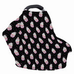 Pink Cupcake Pattern Print Baby Seat Cover