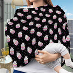 Pink Cupcake Pattern Print Baby Seat Cover