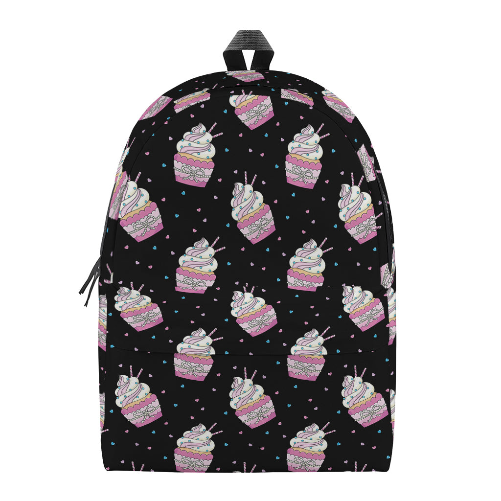 Pink Cupcake Pattern Print Backpack